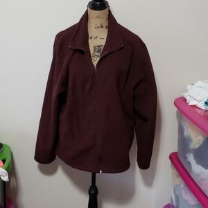 Large Eddie Bauer chocolate brown zip up